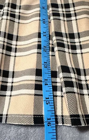 SheIn Plaid Pleated High Rise Mini Skirt thumbnail 8
