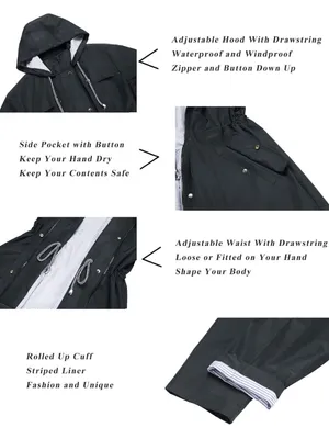 Hount Women Rain Jacket Lightweight Waterproof Lined Raincoat Trench Coat. Sz 8 thumbnail 3