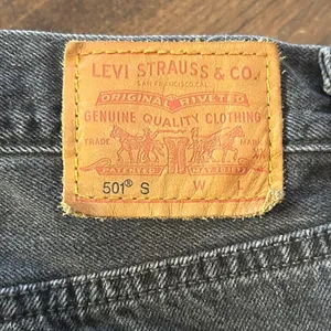 Levi Strauss 501 Jeans Black Distressed Button Fly Women's‎ Size Small Casual thumbnail 4