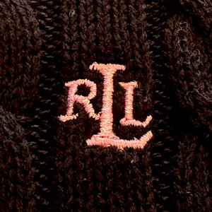 Lauren Ralph Lauren Womens Black Cable Knit Sweater Size L Full Zip Old Money thumbnail 5