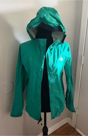The North Face Steep Series Teal Hooded Full Zip Windbreaker Jacket S/P thumbnail 1