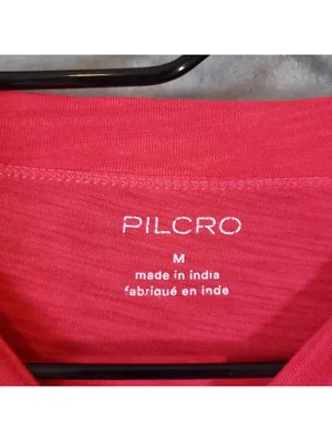 Pilcro Pink Crew Neck Long Sleeve Knit T-Shirt Cotton Modal Solid Size M thumbnail 2