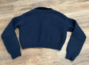 LA Hearts NWT Navy Collared Sweater thumbnail 2
