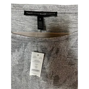 White House black market silver print top NWT small‎ thumbnail 5