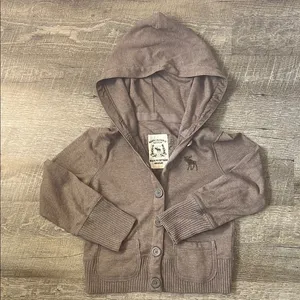 Vintage Abercrombie & Fitch Brown Cardigan Size Medium thumbnail 1