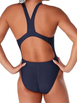 SPEEDO  ProLT Solid One Piece, Navy Blue, Size 30, NWT thumbnail 2