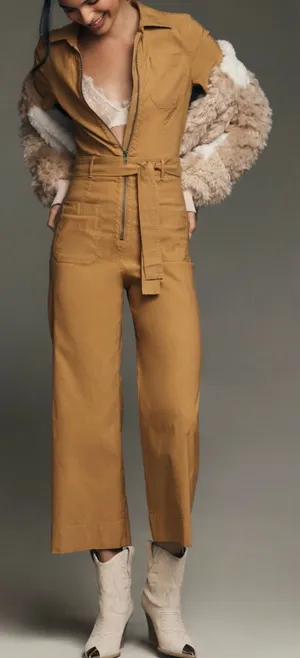 Anthropologie Maeve The Colette Weekend Zip Front Jumpsuit, Size 8 thumbnail 1