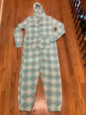 fleece one piece pajama thumbnail 1