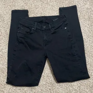 7 for all Mankind Black Gwenevere Skinny Jeans Minimalist Indie‎ Sleaze Grunge thumbnail 3