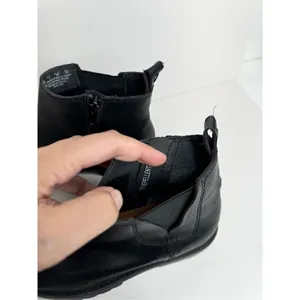Zodiac‎ Ankle Booties Size 5 Black Chunky Sole Block Heel Faux Leather Boots thumbnail 7