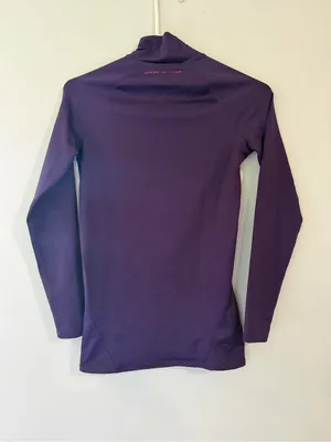 Under Armour Women’s Purple Long-Sleeve Mock Neck ColdGear Top Size Small thumbnail 6