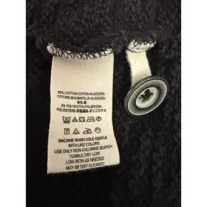 Free People Black Boucle Double‎ Breasted Cardigan Jacket Shawl Collar Womens S thumbnail 6