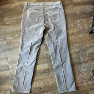 Talbots Womens‎ 16 High-Waist Straight-Leg Corduroy Pants Gray Stretch Cotton thumbnail 4