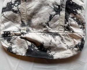 PINK Victoria’s Secret Black and Gray Acid Tie Dye Zip Top Canvas Tote thumbnail 12