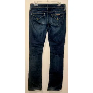 Hudson Jeans Beth Baby Boot Cut Pocket Flap Dark Wash Jeans Size 28 EUC!! thumbnail 3
