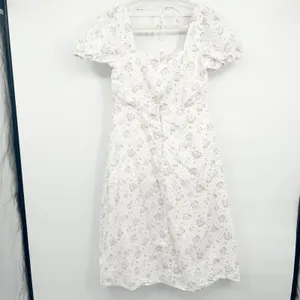 Lulus Womens Darling Appeal Floral Puff Sleeve Cottagecore Milkmaid Midi Dress L thumbnail 11