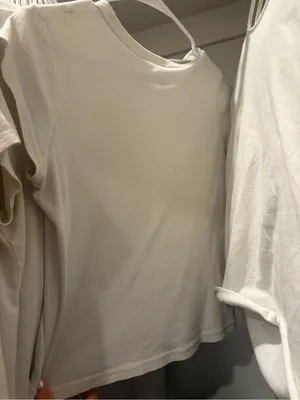Brandy Melville White Cropped Crewneck Tee thumbnail 2