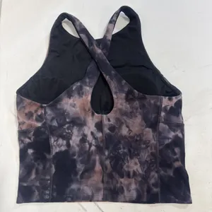 Lululemon Athletic Gym Key Balance Tank Diamond Dye Grey Pink Bra Crop Top Sz 8 thumbnail 11