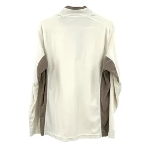 Columbia size small fleece quarter zip pullover sweatshirt cream‎ brown thumbnail 2