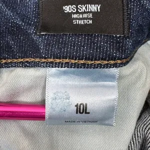 Express 90s High Rise Stretch Skinny Jeans‎ Dark Blue Size 10 Long thumbnail 11