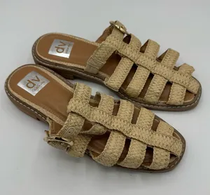 Dolce Vita Fyona fisherman‎ Women's Tan Strappy Mules size 6 summer coastal thumbnail 1