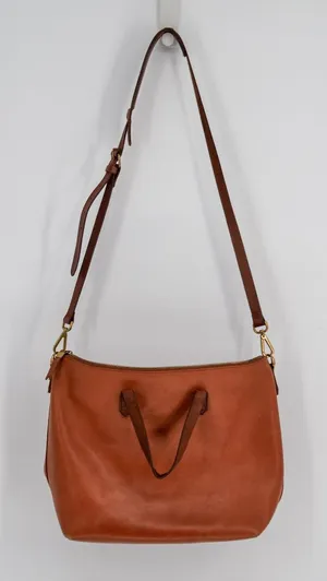 Madewell The Transport Satchel Bag Crossbody in English Saddle Leather Brown thumbnail 1
