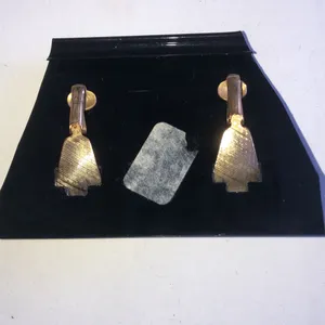 Gold Tone Textured Vintage Boho Earrings thumbnail 4