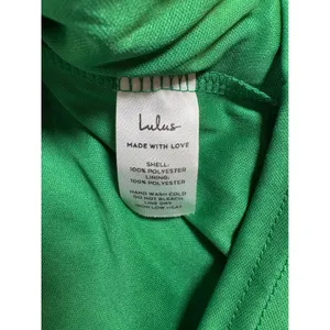 Lulus Green Floral Smocked Off-The-Shoulder Mini Dress NWT Medium thumbnail 7