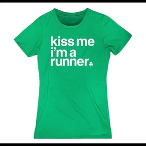 Womens Gone for a Run Kiss Me I’m a Runner Tee - S thumbnail 4