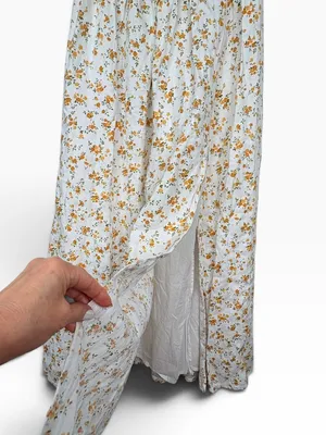REFORMATION Linen Tavi Dress in floral Adagio Size S - $248. thumbnail 7