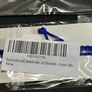 J456 Bulk Bundle of 8 NWT Sporty Bella Adjustable Soccer Bracelets thumbnail 3