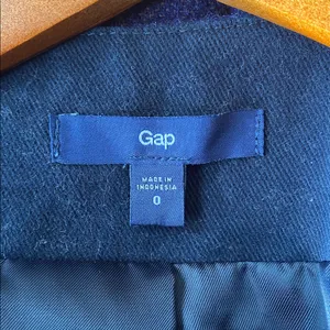 GAP Women's Deep Purple tweed Blazer vintage Y2K shoulder pads size 0 thumbnail 5