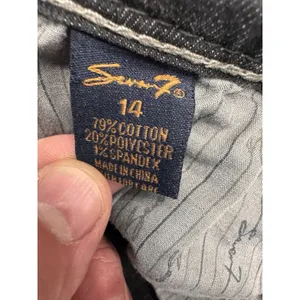 Seven For All Mankind Charcoal Bootcut Jeans Women's 14 White Stitching EUC thumbnail 10