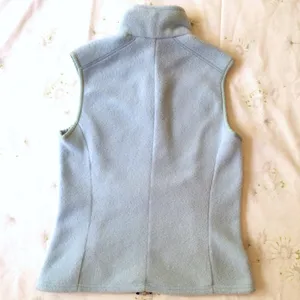 Patagonia Synchilla Vintage Y2K Baby Blue Full Zip Mock Turtleneck Vest Size XS thumbnail 4