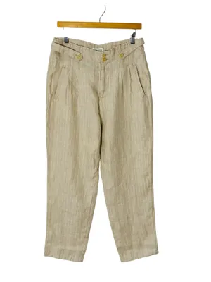 SUNDANCE Linen Pinstripe Trouser Pants thumbnail 2