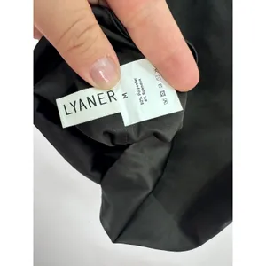 LYANER Camisole‎ Top Womens Medium Black Rhinestone Strap Satin Crop Party Club thumbnail 2