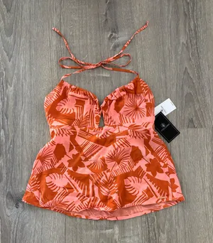 NWT Volcom Floral Halter tank top (S) thumbnail 2