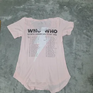 AC/DC Who Made Who Tour Scoop Neck Tee Recycle Karma T-Shirt Womens Shirt Sz‎ XS thumbnail 6