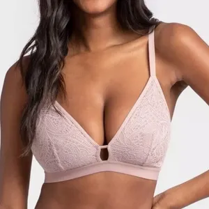 NWT‎ LIVELY Lace Bra Orchid Seamless Triangle Comfort Adjustable Straps Size 3 thumbnail 1
