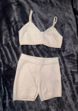 Princess Polly Nyla Bralette & Biker Short Set in Beige thumbnail 5
