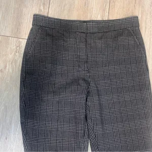 Banana Republic Houndstooth Plaid Grey/Black Ankle Pants Career Slim Fit 10 thumbnail 4