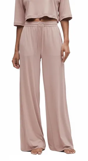 NWT Lululemon Modal High-Rise Wide-Leg Lounge Pant size 4 Misty Shell thumbnail 1