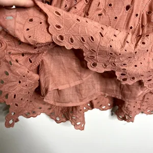 Ultra Pink Eyelet Embroidered Ruffle Skirt thumbnail 4