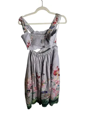 Anthropologie Ranna Gill Anaya Scalop Bodice midi dress XS thumbnail 5