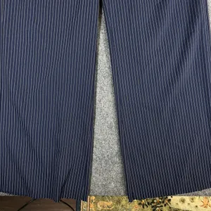 Princess Polly Navy Blue Pinstripe Wide Leg Trousers High Waist Size US 4 thumbnail 9
