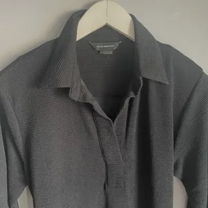 Club Monaco Black Collared Shirt‎ Dress Career Work Office Neutral Minimalist M thumbnail 2