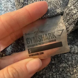 Gymshark Womens Cropped Hoodie Marled Grey Knit Long‎ Sleeve Pullover Size S thumbnail 3