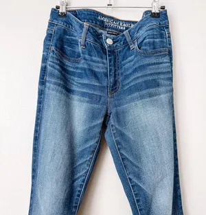 American Eagle Super Stretch Jegging Medium Wash Size 8 thumbnail 3