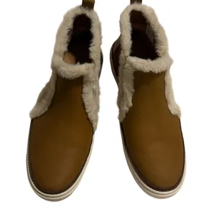 TOMS Women Brown Faux Shearling Trim Ankle Boots Slip On Sneaker Bootie 10018928 thumbnail 2