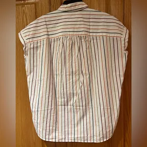 Madewell Slightly Oversized‎ Cotton Central Shirt in Sadie Stripe Multistripe XS thumbnail 12